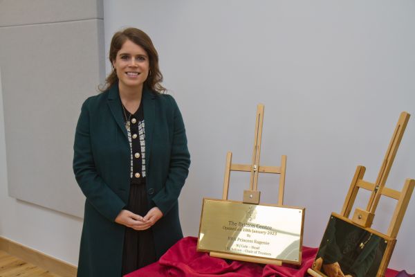 HRH Princess Eugenie at the opening of the Britton Centre